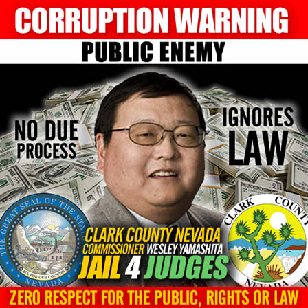 Corrupt Clark County Nevada Probate Commissioner Wesley Yamashita