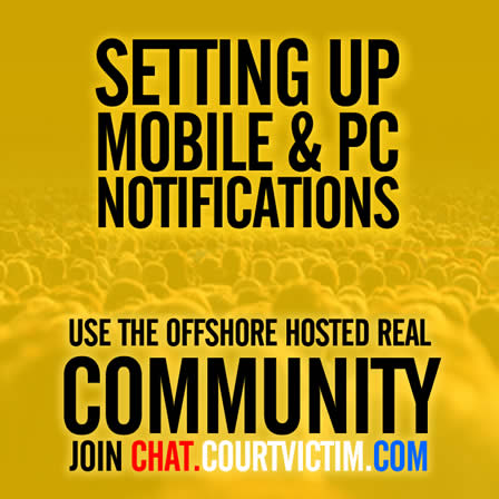 Court Victim Community how to activate notifications